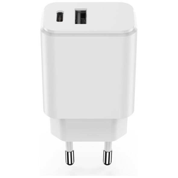 Setty charger 1x USB + USB-C 3A 20W white