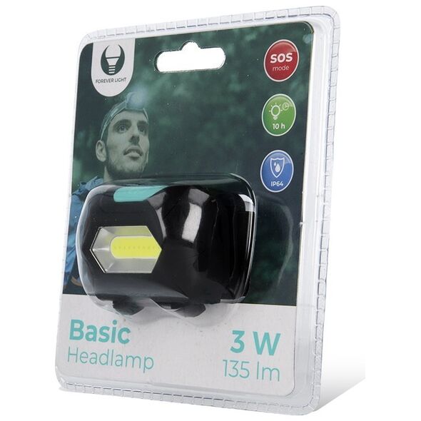 LED Headlamp Basic COB 3W 135lm 3 x AAA Forever Light