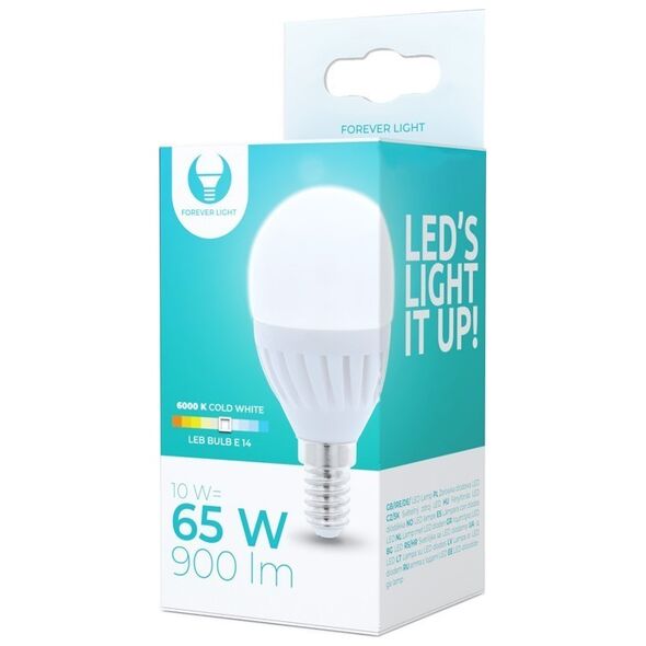 LED bulb E14 G45 10W 230V 6000K 900lm ceramic Forever Light 5900495839831