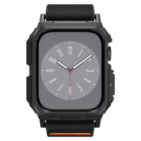Spigen Husa pentru Apple Watch 4 / 5 / 6 / SE / SE 2 / 7 / 8 / 9 (44 / 45mm) + Curea - Spigen Lite Fit "Pro" - Matte Black 8809896754118 έως 12 άτοκες Δόσεις