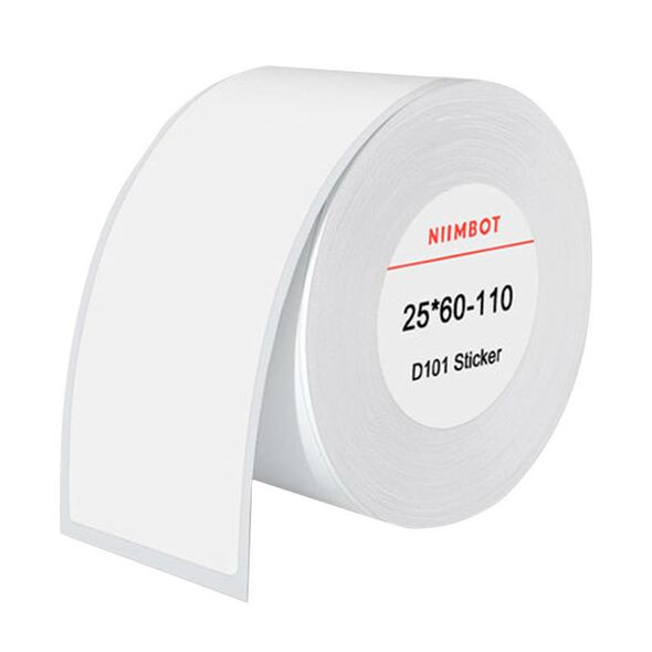 NIIMBOT Thermal labels Niimbot stickers 25x60 mm, 110 pcs (White) 056365  T25*60-110WHITE έως και 12 άτοκες δόσεις 6975746637978