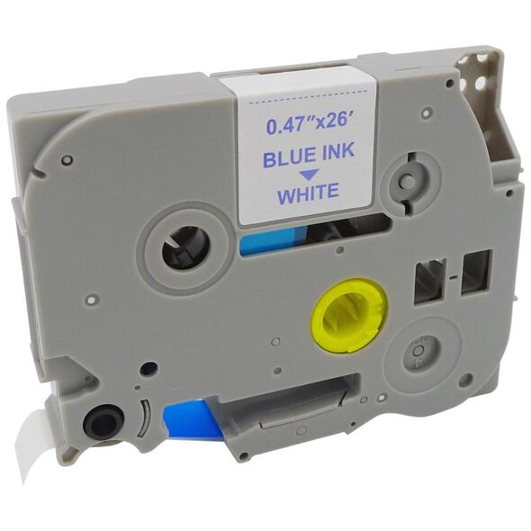 MediaRange Plastic Tape Cassette For Label Printers Using Brother TZ-233/TZe-233 12mm 8m Laminated Blue On White (MRBTZ233) έως 12 άτοκες Δόσεις