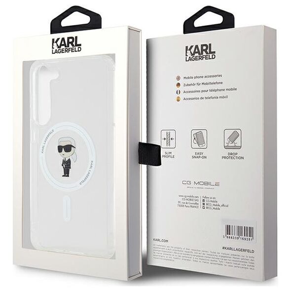 Karl Lagerfeld case for Samsung Galaxy S23+ KLHMS23MHFCKNOT transparent HC MAGSAFE IML IKONIK 3666339241858