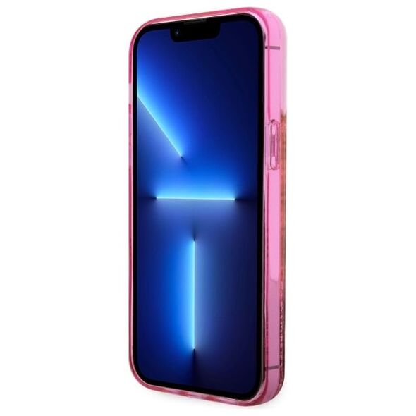 Guess case for iPhone 14 Pro 6,1&quot; GUHCP14LLC4PSGP pink hardcase Liquid Glitter 4G Translucent 3666339116255