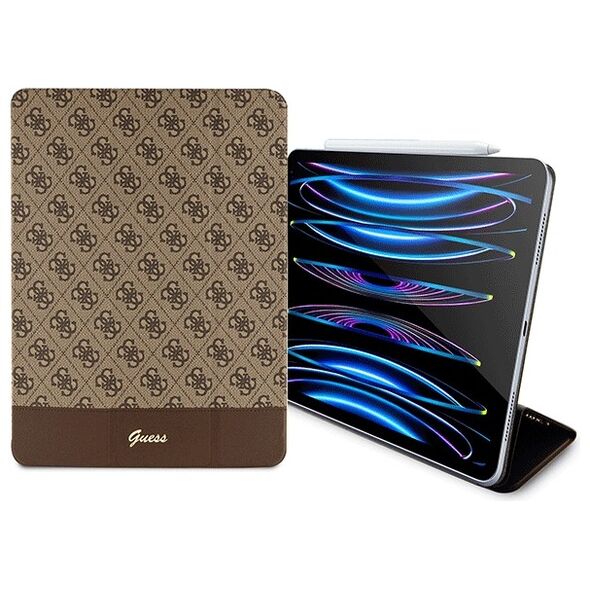 Guess case for iPad Pro 12,9&quot; GUFCP12PS4SGW brown Allover 4G Stripe 3666339119300