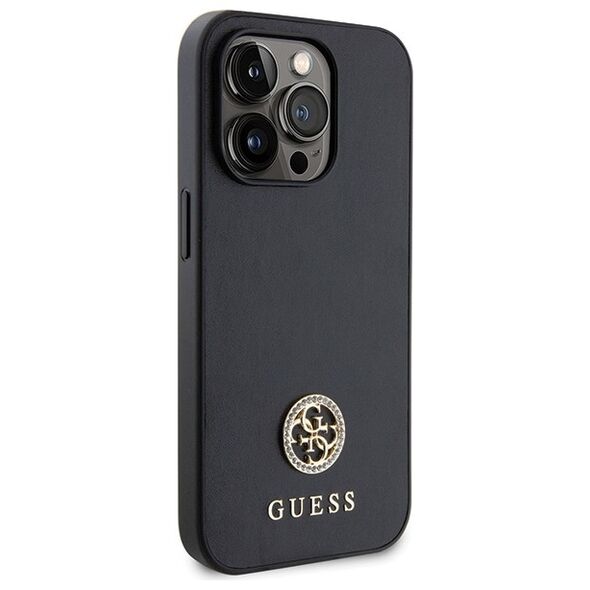Guess case for iPhone 13 Pro 6,1&quot; GUHCP13LPS4DGPK black HC PU 4G Metal Logo Strass 3666339150662