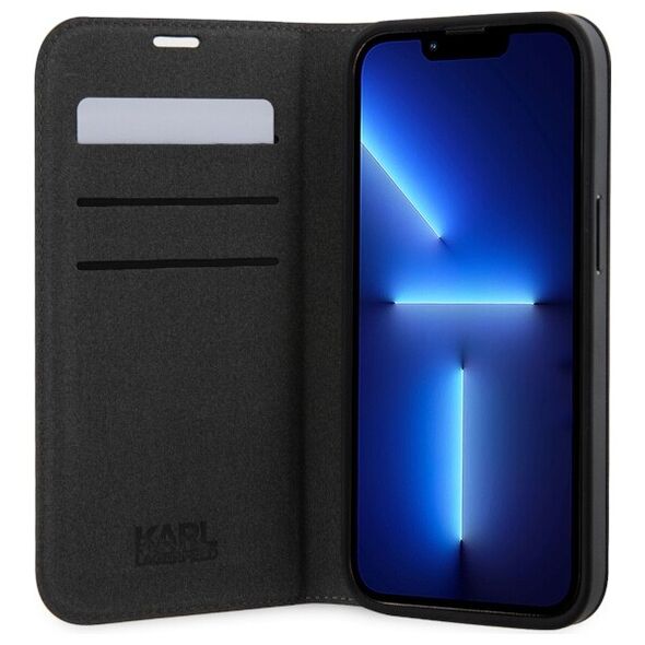 Karl Lagerfeld case for iPhone 14 Pro 6,1&quot; KLBKP14LSANKCPK black Saffiano Karl & Choupette 3666339122805