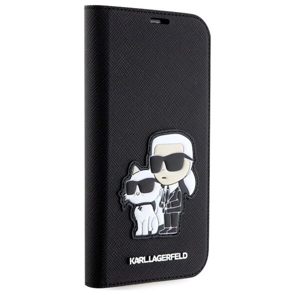 Karl Lagerfeld case for iPhone 14 Pro 6,1&quot; KLBKP14LSANKCPK black Saffiano Karl & Choupette 3666339122805