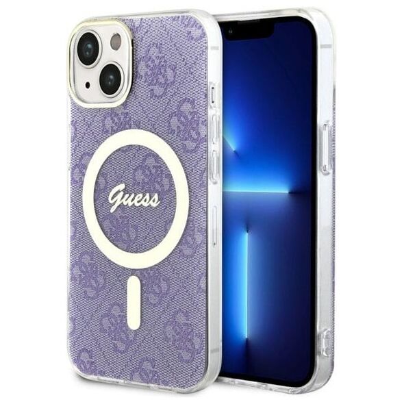 Guess case for iPhone 14 Plus 6,7&quot; GUHMP14MH4STU purple hard case 4G MagSafe 3666339127206