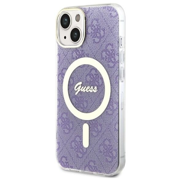 Guess case for iPhone 14 Plus 6,7&quot; GUHMP14MH4STU purple hard case 4G MagSafe 3666339127206