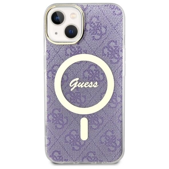 Guess case for iPhone 14 Plus 6,7&quot; GUHMP14MH4STU purple hard case 4G MagSafe 3666339127206
