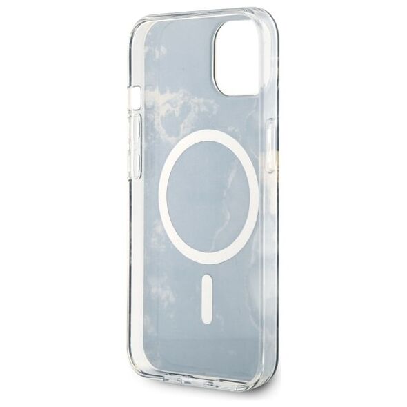Guess case for iPhone 14 Plus 6,7&quot; GUHMP14MHTMRSK black hard case Golden Marble MagSafe 3666339115760