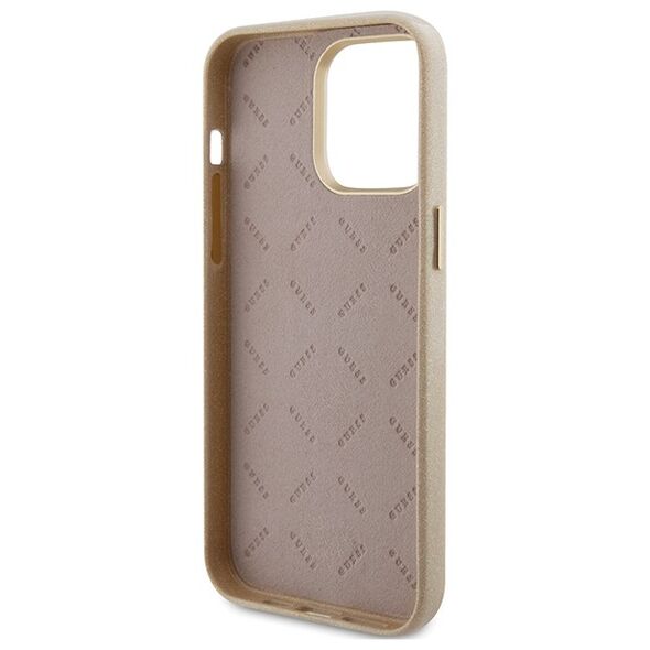 Guess case for iPhone 15 Pro Max 6.7&quot; GUHCP15XPGMCSD gold gold hardcase Glitter Glossy Script 3666339155513