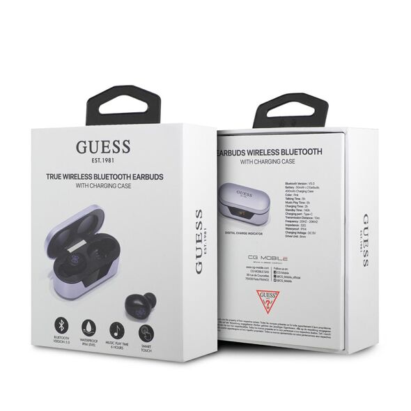 Guess Bluetooth headphones GUTWST31EU TWS + charge station purple 3666339111465
