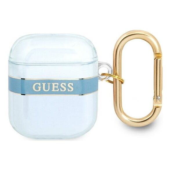 Guess case for AirPods 1 / 2 GUA2HHTSB blue Cord 3666339047108
