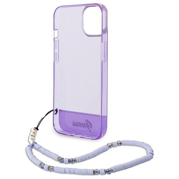 Guess case for iPhone 14 Pro Max 6,7&quot; GUHCP14XHGCOHU purple hardcase Translucent Pearl Strap 3666339064235