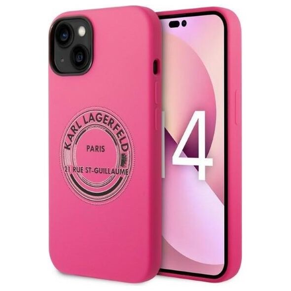 Karl Lagerfeld case for iPhone 14 Plus 6,7&quot; KLHCP14MSRSGRCF pink HC Silicone RSG BIC 3666339085735