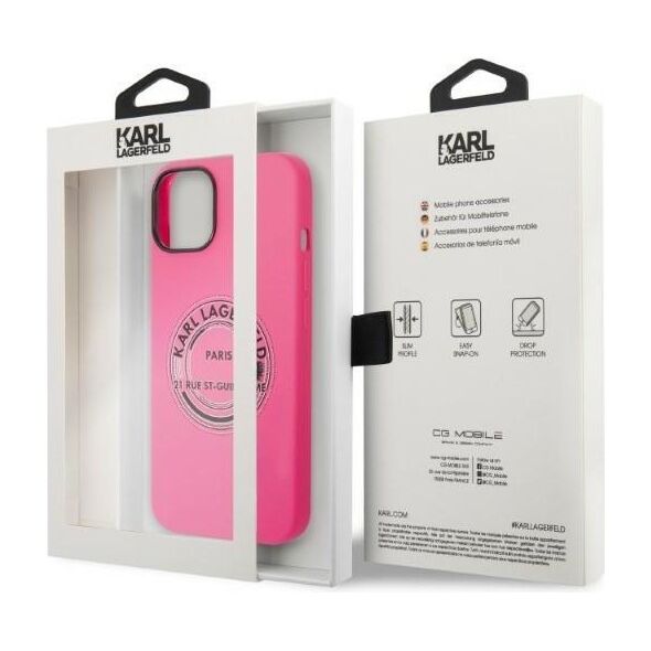 Karl Lagerfeld case for iPhone 14 Plus 6,7&quot; KLHCP14MSRSGRCF pink HC Silicone RSG BIC 3666339085735