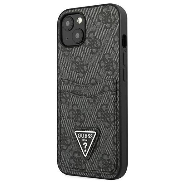 Guess case for iPhone 13 Pro / 13 6,1&quot; GUHCP13LP4TPK black hardcase 4G Triangle Logo Cardslot 3666339048181