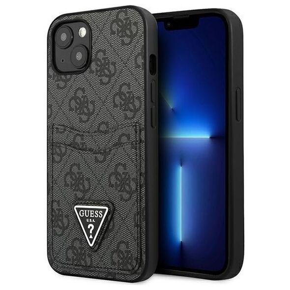 Guess case for iPhone 13 Pro / 13 6,1&quot; GUHCP13LP4TPK black hardcase 4G Triangle Logo Cardslot 3666339048181