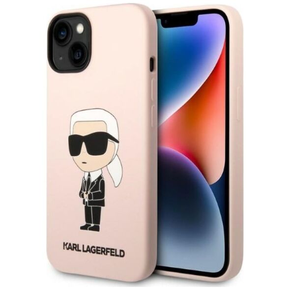 Karl Lagerfeld case for iPhone 14 Plus 6,7&quot; KLHMP14MSNIKBCP pink hardcase Magsafe Silicone NFT Ikonik 3666339087654