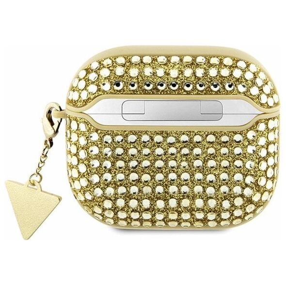 Guess case for AirPods 3 GUA3HDGTPD gold Rhinestone Triangle Charm 3666339120665