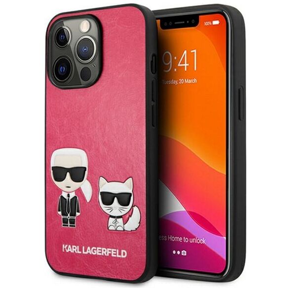 Karl Lagerfeld case for iPhone 13 Pro / 13 6,1&quot; KLHCP13LPCUSKCP fushia hard case Iconic Karl & Choupette 3666339027278