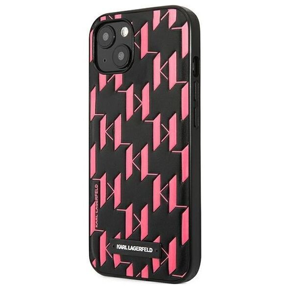 Karl Lagerfeld case for iPhone 13 Mini KLHCP13SMNMP1P black hard case Monogram and plaque 3666339049164
