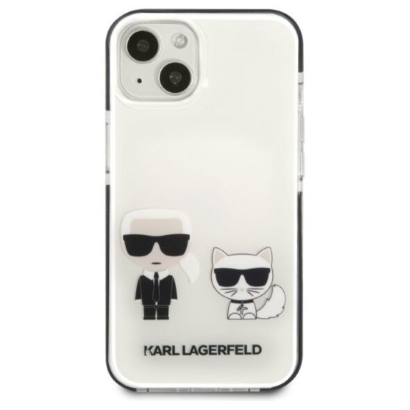 Karl Lagerfeld case for iPhone 13 Mini KLHCP13STPEKCW black hard case Iconic Karl & Choupette 3666339048600