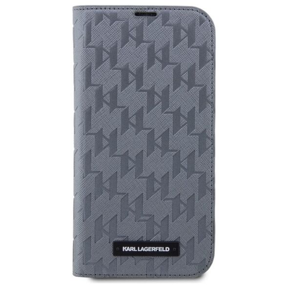 Karl Lagerfeld case for iPhone 14 Pro 6,1&quot; KLBKP14LSAKLHPG silver BT Saffiano Mono 3666339123000