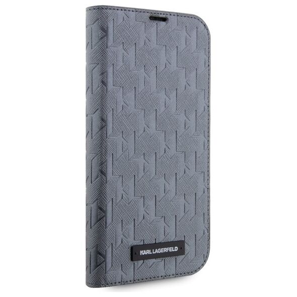 Karl Lagerfeld case for iPhone 14 Pro 6,1&quot; KLBKP14LSAKLHPG silver BT Saffiano Mono 3666339123000