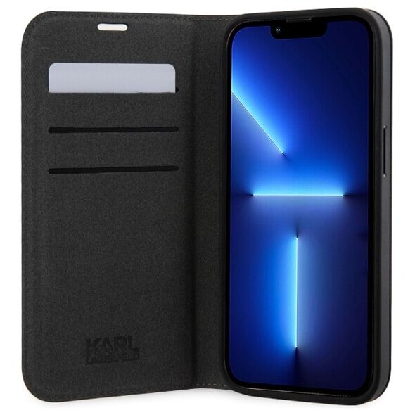 Karl Lagerfeld etui case iPhone 14 Pro Max 6,7&quot; KLBKP14XSAKLHPK black Saffiano Monogram 3666339122973