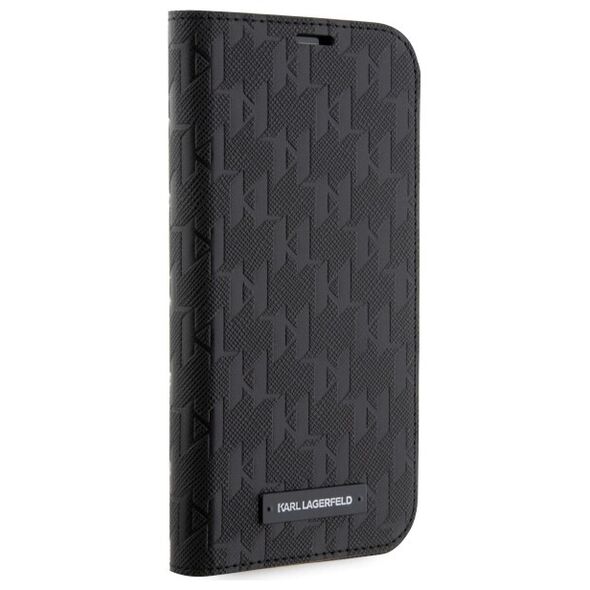 Karl Lagerfeld etui case iPhone 14 Pro Max 6,7&quot; KLBKP14XSAKLHPK black Saffiano Monogram 3666339122973