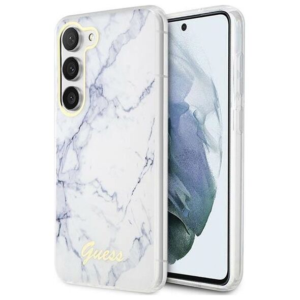 Guess case for Samsung Galaxy S23 Plus GUHCS23MPCUMAH white HC PU/TPU Marble 3666339117412