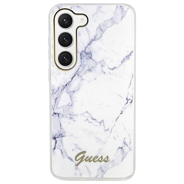 Guess case for Samsung Galaxy S23 Plus GUHCS23MPCUMAH white HC PU/TPU Marble 3666339117412
