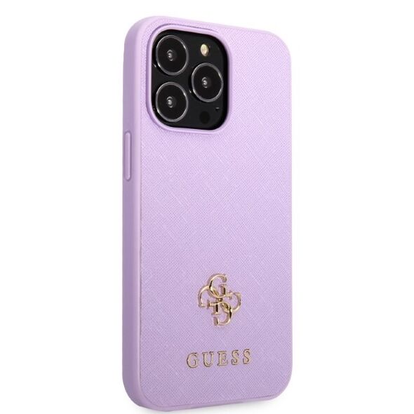 Guess case for iPhone 13 / 13 Pro 6,1&quot; GUHCP13LPS4MU purple hardcase Saffiano 4G Small Metal Logo 3666339048068