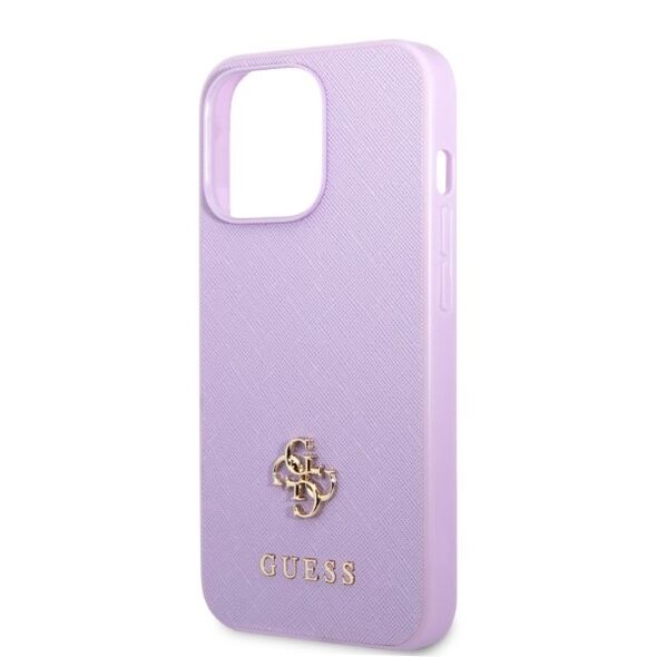 Guess case for iPhone 13 / 13 Pro 6,1&quot; GUHCP13LPS4MU purple hardcase Saffiano 4G Small Metal Logo 3666339048068