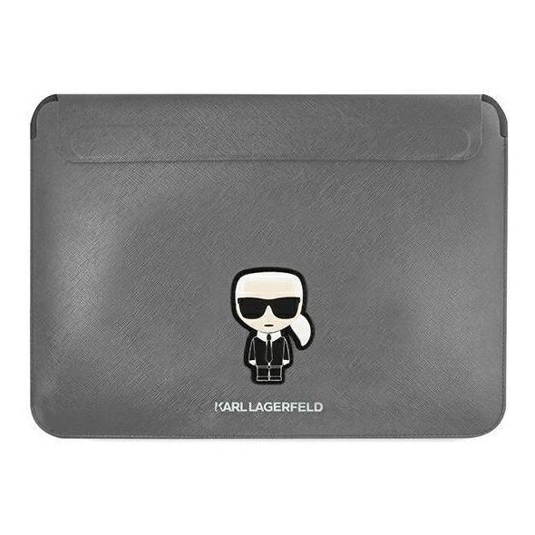 Karl Lagerfeld sleeve KLCS14PISFG 14” silver Saffiano Iconic 3666339040246