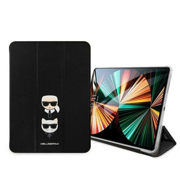 Karl Lagerfeld case for iPad 12,9&quot; Pro 2021 KLFC12OKCK Book Cover black Saffiano Karl &Choupette 3666339030483