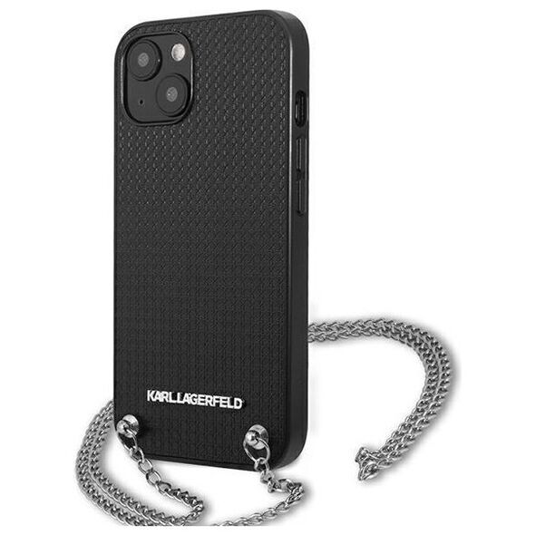 Karl Lagerfeld case for iPhone 13 KLHCP13MPMK black hard case Chain Logo 3666339049935