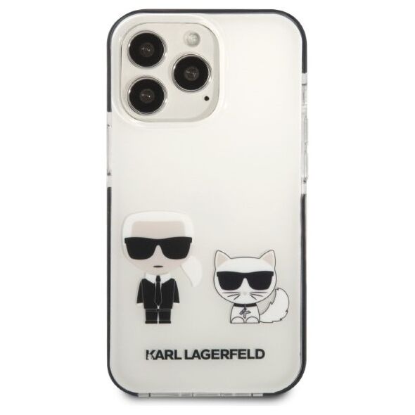 Karl Lagerfeld case for iPhone 13 Pro KLHCP13LTPEKCW black hard case Iconic Karl & Choupette 3666339048624