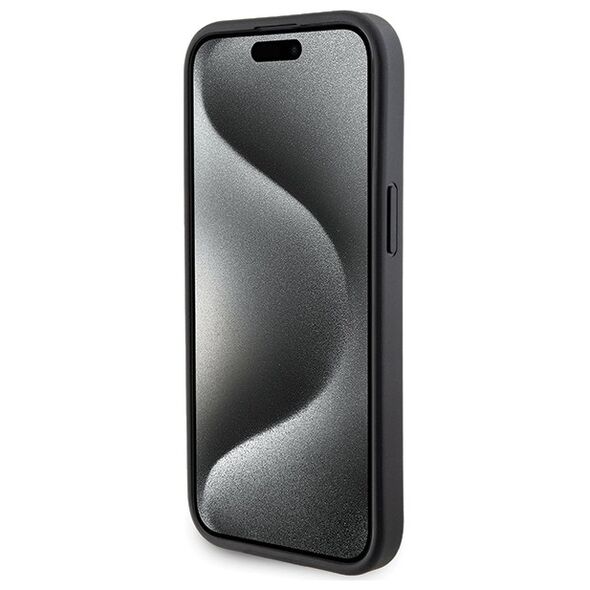 Karl Lagerfeld case for iPhone 15 Plus 6,7&quot; KLHCP15MGSAKCPK black HC GRIPSTAND SAFFIANO KC PINS 3666339206888