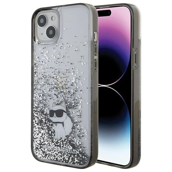Karl Lagerfeld case for iPhone 15 Plus 6,7&quot; KLHCP15MLKCNSK KARL HC LIQ. GLITTER C TRANSPARENT 3666339164201