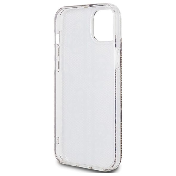 Guess case for iPhone 15 Plus 6,7&quot; GUHCP15MH4PSEGW brown HC IML 4G GOLD STRIPE 3666339222833