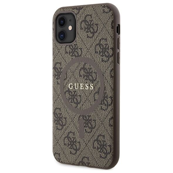 Guess case for iPhone 11 GUHMN61G4GFRW brown HC MAGSAFE PU 4G RING CLASSIC LOGO 3666339226367
