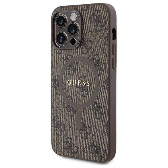 Guess case for iPhone 13 Pro Max 6,7&quot; GUHMP13XG4GFRW brown HC MAGSAFE PU 4G RING CLASSIC LOGO 3666339226411