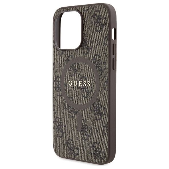 Guess case for iPhone 13 Pro Max 6,7&quot; GUHMP13XG4GFRW brown HC MAGSAFE PU 4G RING CLASSIC LOGO 3666339226411