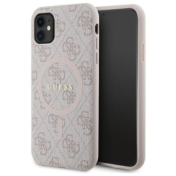 Guess case for iPhone 11 GUHMN61G4GFRP pink HC MAGSAFE PU 4G RING CLASSIC LOGO 3666339226640