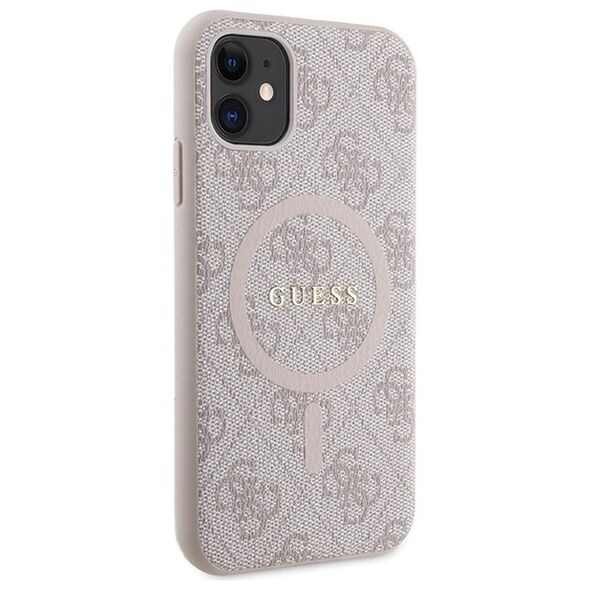 Guess case for iPhone 11 GUHMN61G4GFRP pink HC MAGSAFE PU 4G RING CLASSIC LOGO 3666339226640
