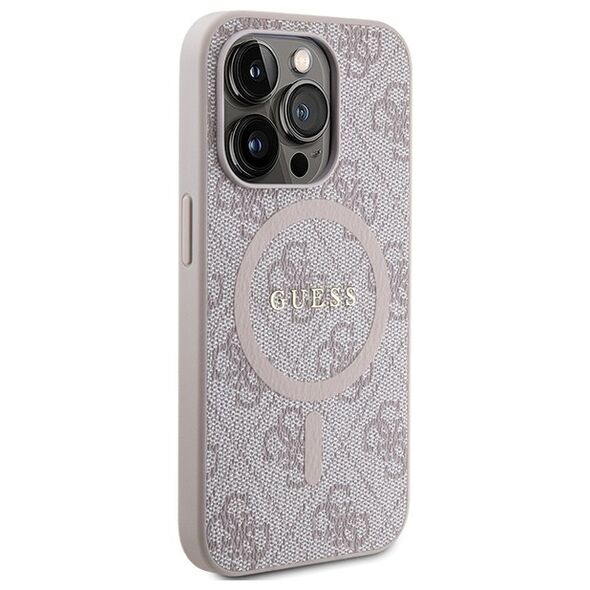Guess case for iPhone 14 Pro Max 6,7&quot; GUHMP14XG4GFRP pink HC MAGSAFE PU 4G RING CLASSIC LOGO 3666339226732